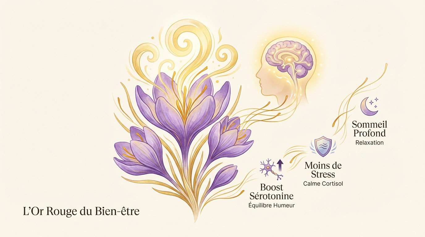 Stigmates de safran séchés pour le bien-être émotionnel