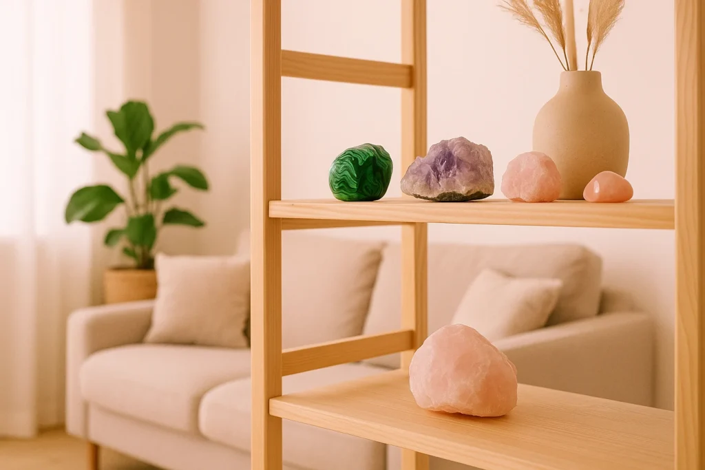 bijoux en malachite et pierres associées pour la décoration bien-être