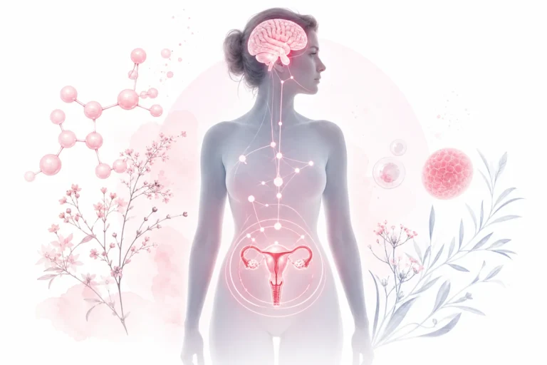 Schéma des mécanismes hormonaux liés à la baisse de libido femme