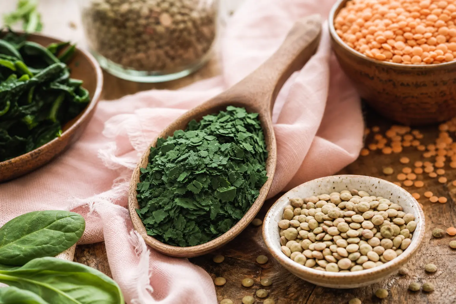 Spiruline en poudre riche en fer non héminique pour lutter contre la carence