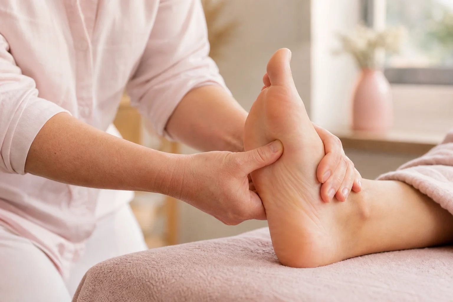 technique de massage pied technique sur la voûte plantaire